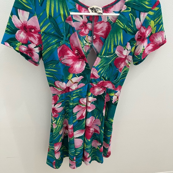 Like new! Show me Your MuMu Ibiza Mini Dress in Lady Luau Stretch - Picture 5 of 6